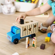 Melissa & Doug Wooden Shape-Sorting Dump Truck