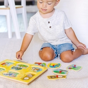 Melissa & Doug Nursery Rhymes Sound Puzzle - 6 Pieces - Yellow