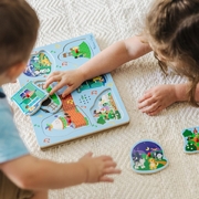 Melissa & Doug Nursery Rhymes Sound Puzzle - 6 PIeces - Blue