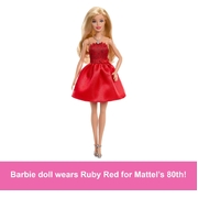 Barbie Mattel 80Th Anniversary Ruby-Red Celebration Fashion Doll JGD25