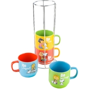 Peanuts Snoopy Stackable Mugs w/Metal Rack 4-Pack