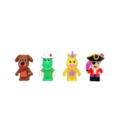 THE Wiggles Wiggly Figurine Pack Set of 4 Wags, Dorothy, Shirely, Captain Feathersword
