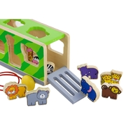 Viga Wooden Toy Pull Along Shape Sorter- Animal Truck