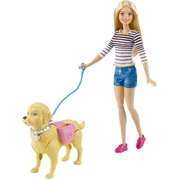 Barbie Walk and Potty Pup with Blonde Doll