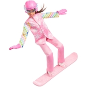 Barbie You Can Be Anything Snowboarder Doll in Pink Jacket