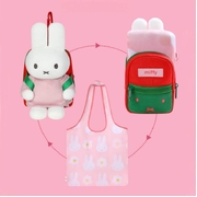 Miffy Backpack With Tote Bag Keyring Plush Set
