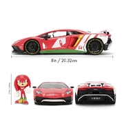 Sonic the Hedgehog Lamborghini Aventador SV 1:24 Scale Diecast Vehicle (with Knuckles