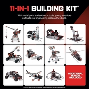 Meccano Pro Super Construction Set 11 In 1 S.T.E.A.M Building Kit, 638 Parts