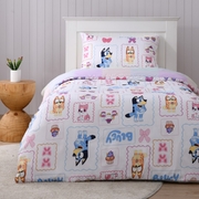Bluey Tea Party Quilt Cover Set - Single Bed