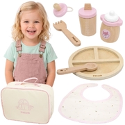 PolarB Wooden Doll Feeding Set