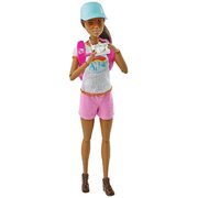 Barbie Hiking Doll, Brunette with Puppy & 9 Accessories,
