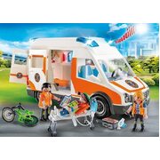 Playmobil City Life Ambulance with Flashing Lights 62pc 70049