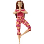 Barbie Made to Move Doll Long Straight Red Hair Wearing Athleisure-wear Yoga