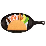 Melissa & Doug Wooden Fill & Fold Taco & Tortilla Set Playset