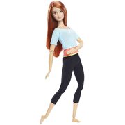 Barbie Made To Move Doll Red Hair Doll Blue Top