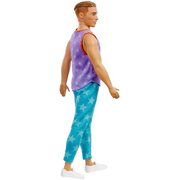 Barbie Ken Fashionistas Doll #164 with Sculpted Brown Hair Wearing Purple ?Malibu? Top
