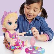 Baby Alive Glam Spa Baby Doll, Unicorn 12.8Inch Waterplay Toy Blonde Hair