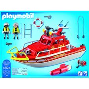 Playmobil City Life Fire Rescue Boat 70pc 70147