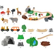 Brio World Safari Adventure Set 26pc 33960 Wooden Toy Train Set