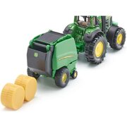 Siku 1665 Die-Cast Vehicle John Deere Tractor with Round Baler