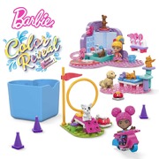 Mega Bloks Construx Barbie Color Reveal Train 'n Wash Pets Building Set 