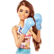 Barbie Fitness Brunette Doll Roller Skates And Tennis, with Puppy and Accessories HKT91