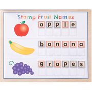 Melissa & Doug Deluxe Wooden Stamp Set - ABCs 123s