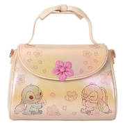 Loungefly Disney Stitch & Angel Cherry Blossom Bow Handle Crossbody Bag