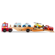 Melissa & Doug Wooden Emergency Vehicle Carrier