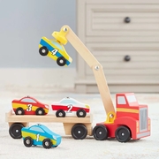 Melissa & Doug Magnetic Toy Car Loader Set