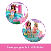 Barbie Dream Pool Playset with Slide & Bubbling Hot Tub JFP01