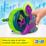 Fisher Price Imaginext DC Super Friends Lex Luthor Spinning Saw Vehicle & Figure