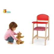 Viga Wooden Toys Pretend Play - Doll High Chair Red