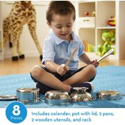Melissa & Doug Let's Play House! Stainless Steel Pots & Pans Play Set