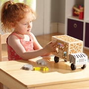 Melissa & Doug Safari Animal Rescue Truck Wooden Play Set (73173)