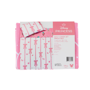 Disney Princess Cotton Reversible Quilt Cover Set -Single Bed Pink