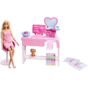 Barbie Face Mask Spa Day Playset Blonde Doll HYV31
