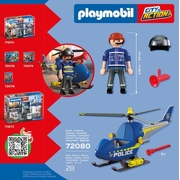 Playmobil City Action Police Helicopter 28pc 72080