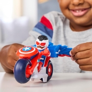 Marvel Iron Man and his Awesome Friends Captain America Sam Wilson Super Bike Action Figure & Toy Vehicle