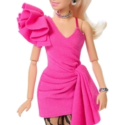 Barbie Deluxe Style Doll #15 in Hot Pink Barbiecore Dress with Lace Tights and Blonde Ponytail