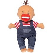 Wee Baby Stella Tiny Farmer Set Beige Soft Baby Doll 