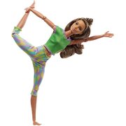 Barbie Made to Move Doll Brunette Athleisure-wear GXF05 Yoga