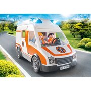 Playmobil City Life Ambulance with Flashing Lights 62pc 70049