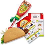 Melissa & Doug Wooden Fill & Fold Taco & Tortilla Set Playset