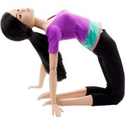Barbie Made To Move Doll Asain Purple Top