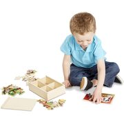 Melissa & Doug Wooden Jigsaw Puzzles in a Box Farm 4-in-1
