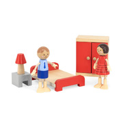 VIGA Wooden Pretend Play Toy Doll 3- Storey House
