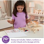 Melissa & Doug Deluxe Wooden Stamp Set - ABCs 123s