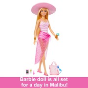 Barbie Doll With Swimsuit And Beach-themed Accessories HPL73