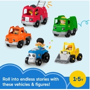 Fisher-Price Little People Town Helpers Vehicle Set Toddler Playset 